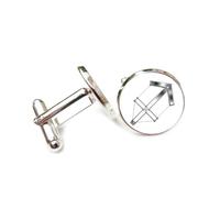 Gemelli per polsini camicia, Totem Stella A Freccia In Metallo, Scienza Cielo Topologia, Sagittario Dodici Segni Zodiacali, Fibbia Per Polsino Personalizzata, Accessorio Per Camicia Regalo Per Contabi