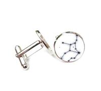 Gemelli per polsini camicia, Totem Stellare Vergine, Entanglement Quantistico, Regalo Per Il Miglior Amico, Vergine, Dodici Segni Zodiacali, Fibbia Per Polsino Personalizzata, Accessorio Per Camicia,