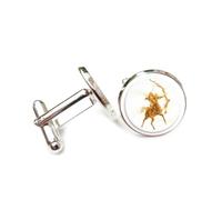 Gemelli per polsini camicia, Totem Unico Flusso Dinamico Di Particelle, Sagittario Dodici Segni Zodiacali, Fibbia Per Polsino Personalizzata, Accessorio Per Camicia Regalo Per Contabile, Capo, Affari,