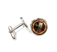 Gemelli per polsini camicia, Vergine Fuoco Universo Magico Heavy Metal Arte Miglior Augurio Regalo Amico, Vergine Dodici Segni Zodiacali, Fibbia Per Polsino Personalizzata, Accessorio Per Camicia Rega
