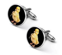 Gemelli personalizzati con anatra che suona il clarinetto, fermacravatta vintage, regali di nozze per papà, nonno e papà