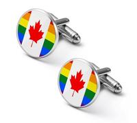 Gemelli personalizzati con la bandiera del Canada, fermacravatta vintage, regali di nozze per padre, nonno, papà