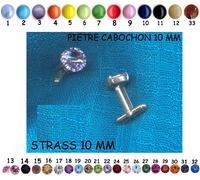 gemelli personalizzati STRASS O CABOCHON 10 MM cufflinks 1 coppia ARTIGIANALI