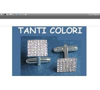 gemelli personalizzati STRASS QUADRATI cufflinks 1 coppia ARTIGIANALI