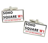Gemelli Rettangolari Soho Square Street Sign In Astuccio