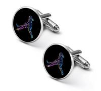 Gemelli rotondi da donna a forma di hockey su ghiaccio, ideali come regalo per la festa del papà, per lavoro, matrimonio, festa del papà, 2.0cm, Metallo, Nessuna pietra preziosa
