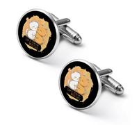 Gemelli rotondi per camicia con scritta "Life is Better With Cats", ideali come regalo per la festa del papà o per le feste di matrimonio, 2.0cm, Metallo, Nessuna pietra preziosa