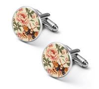 Gemelli rotondi per camicia con testa di falco e falco della morte, per lavoro, festa di nozze, regalo per festa del papà, 2.0cm, Metallo, Nessuna pietra preziosa