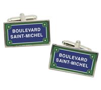 Gemelli Saint-Michel Boulevard Street Sign Rettangolari Con Scatola