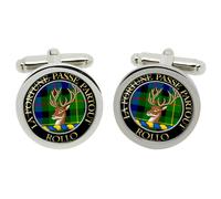 Gemelli Scozzesi Scottish Clan Rollo In Scatola In Metallo Chrome