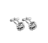 Gemelli Uomo 1Pair Men's Vintage Tone Twist Cuff Links Wedding Gift Cuff Links(Silvery)