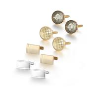 Gemelli Uomo 4 Pairs Cufflinks Set CuffLinks For Mens Wedding Souvenirs Groomsmen