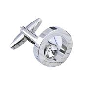 Gemelli Uomo Gemelli for camicia, uomo e donna, banchetto d'affari, discorso di nozze, semplici gemelli in metallo e cristallo(White)