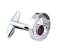 Gemelli Uomo Gemelli for camicia, uomo e donna, banchetto d'affari, discorso di nozze, semplici gemelli in metallo e cristallo(Purple)