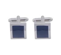 Gemelli Uomo Gemelli quadrati curvi da 6 pezzi | Blu Bianco for Il Tasto Della Camicia Groomsman Affari