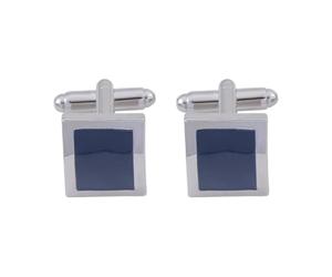 Gemelli Uomo Gemelli quadrati curvi da 6 pezzi | Blu Bianco for Il Tasto Della Camicia Groomsman Affari