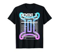 Gemelli Valori nutrizionali Segno Zodiacale Astrologia Blu Viola Maglietta