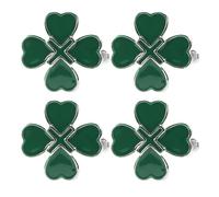 Gemelli Verdi in Lega, 2 Paia, Stile Francese | Camicie e Completi, Finitura Smaltata Effetto Goccia, Chiusure Robuste, per Cerimonie e Feste Irlandesi