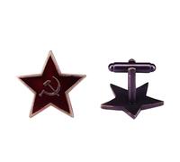 Gemelli vintage con falce e martello a stella rossa for uomo, accessori RetroShirt for la decorazione di outfit