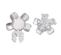 Gemello a Scatto Floreale | Gioielli a Clip | a Clip per Camicia Donna,Regalo per Matrimonio Compleanno Ufficio Abito da Sera