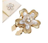 Gemello a Scatto Floreale,Gioielli a Clip - Gemelli a con Perla | Regalo per Matrimonio Compleanno Ufficio Abito da Sera