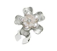 Gemello a Scatto Floreale,Gioielli Eleganti con Clip Rimovibile,Polsini a Clip per Camicia Donna - Regalo per Matrimonio Compleanno Ufficio Abito da Sera