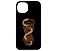 Gemello serpente Sri Yantra Sacra Geometria Simbolo Arte Custodia per iPhone 13