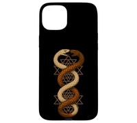Gemello serpente Sri Yantra Sacra Geometria Simbolo Arte Custodia per iPhone 15 Plus