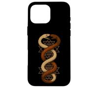 Gemello serpente Sri Yantra Sacra Geometria Simbolo Arte Custodia per iPhone 16 Pro Max