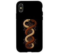Gemello serpente Sri Yantra Sacra Geometria Simbolo Arte Custodia per iPhone X/XS