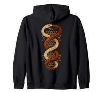 Gemello serpente Sri Yantra Sacra Geometria Simbolo Arte Felpa con Cappuccio