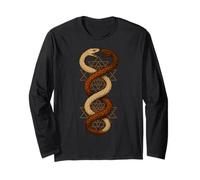 Gemello serpente Sri Yantra Sacra Geometria Simbolo Arte Maglia a Manica