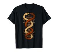 Gemello serpente Sri Yantra Sacra Geometria Simbolo Arte Maglietta