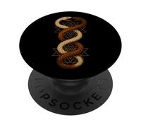 Gemello serpente Sri Yantra Sacra Geometria Simbolo Arte PopSockets PopGrip Adesivo