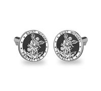 Gemelolandia Gemelli per camicia San Michele modello della polizia spagnola gemelli per il padrino gemelli per camicia per matrimoni ed eventi, gemelli militari e spagnoli, 1,6 x 1,6 cm, colore