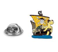 Gemelolandia | | Pin Barca Pirata Giallo Anime | Spille Originali da regalare | Per le camicie, i vestiti o per il tuo Zaino | Dettagli divertenti, pequeño, Ottone, Non applicabile.