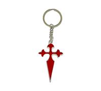 Gemelolandia | Portachiavi Croce de Santiago | Portachiavi per tutte le occasioni (argento), argento, S