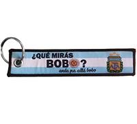 Gemelolandia | Portachiavi ricamato Cosa Guarda Bobo? va pa' alla 13x3cm | Portachiavi argentina | Portachiavi originali da regalare | Portachiavi Argentina Campione del mondo 2022