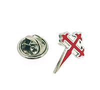 Gemelolandia | | Spilla a croce di Santiago in argento | spille originali da regalare | per le camicie, i vestiti o per il tuo zaino | Dettagli divertenti, unico, Ottone, Nessuna pietra preziosa