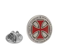Gemelolandia Spilla da Bavero con Croce Templare Non Nobis | Spille Originali da Regalare | per Magliette, Vestiti o per il Tuo Zaino | Dettagli Divertenti