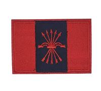 Gemelolandia | Toppe ricamata Termoadesiva Falange Spagnola 7,7 x 5 cm Riproduzione storica | Replica militare | Patch Stickers adesivi per abiti