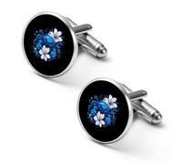Gemelos de hombre con diseño de flor de cangrejo, gemelos de aleación para camisa, gemelos para esmoquin, accesorios para negocios y bodas.