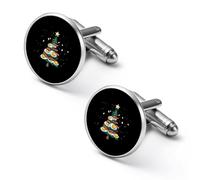 Gemelos de hombre con diseño de huevo y árbol de Navidad con forma de tocino, gemelos de camisa de aleación, gemelos para esmoquin, accesorios para negocios y bodas.