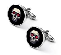Gemelos de hombre con estampado de calavera y huella de pata, gemelos de aleación para camisa, gemelos para esmoquin, accesorios para negocios y bodas.