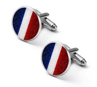 Gemelos de hombre con la bandera de Francia, gemelos de aleación para camisa, gemelos para esmoquin, accesorios para negocios y bodas.