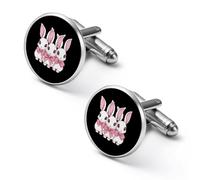 Gemelos de hombre con lazo de conejo, gemelos de aleación para camisa, gemelos para esmoquin, accesorios para negocios y bodas.