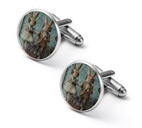 Gemelos para hombre con diseño de conejitos escuchando con auriculares, gemelos de aleación para camisa, gemelos para esmoquin, accesorios para negocios y bodas.
