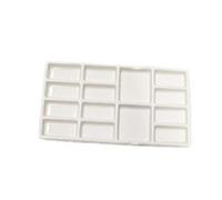Gemerglity Tavolozza in ceramica con 14 pozzetti, 20,3 cm, tavolozza per pittura ad acquerello, vassoio di miscelazione in ceramica per pittori