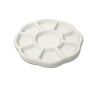 Gemerglity9 Well - Tavolozza di pittura ad acquerello in ceramica, vaschetta di miscelazione per fiori, acquerelli e guazzi, per arti e mestieri, accessori organizer per mescolare colori (12,7 cm)