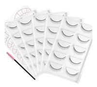 Gemerry 25 paia Pratica Ciglia con 7 paia Patch per Occhi Pratica le Ciglia la formazione Strisce per ciglia Eye autoadesivo Ciglia mimica naturale